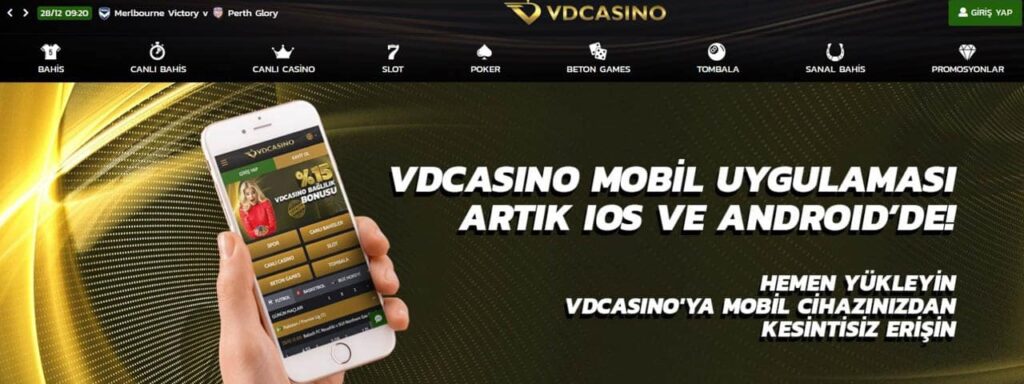 VDCasino Mobil Uygulamasi Artik ios ve android