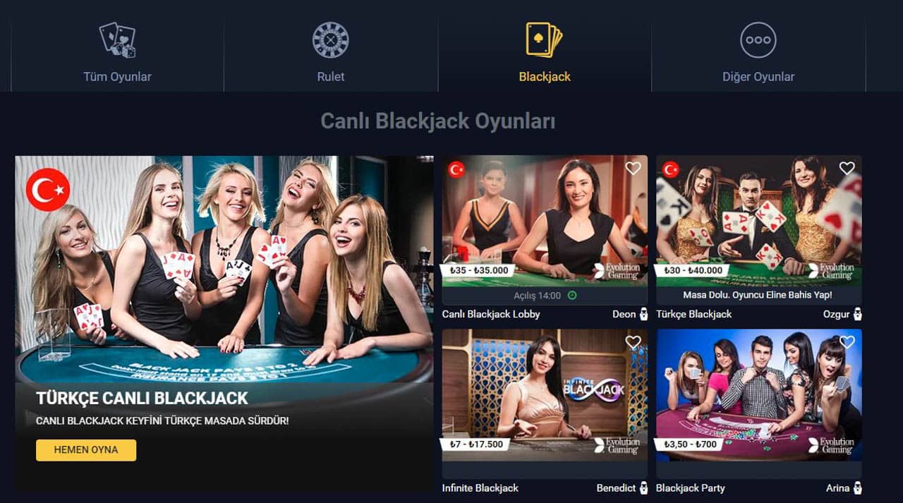 Turkce Blackjack 21 Oyna